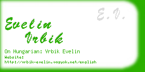 evelin vrbik business card